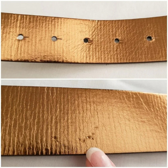 NWT Michael Kors Signature Brown Gold Belt- Small - Picture 5 of 7